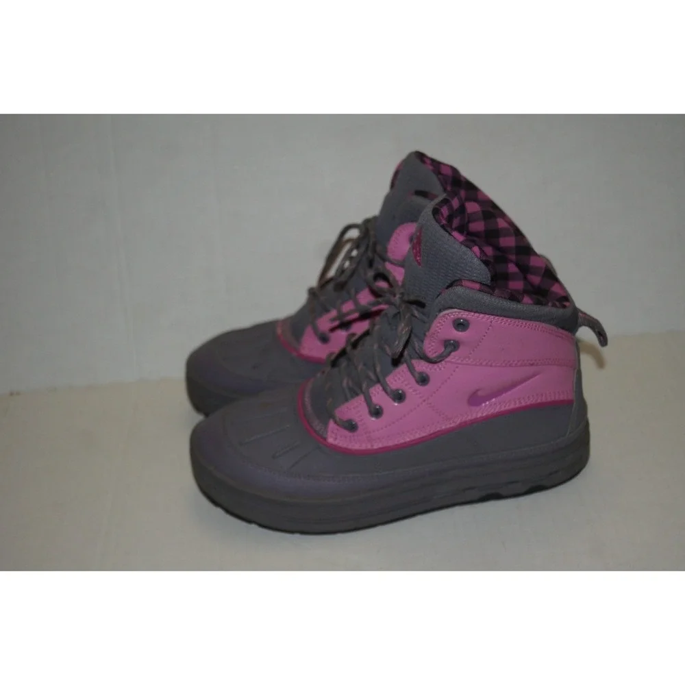 Nike ACG Woodside Boots 524876-002 Pink Gray Youth Girls Size 4Y